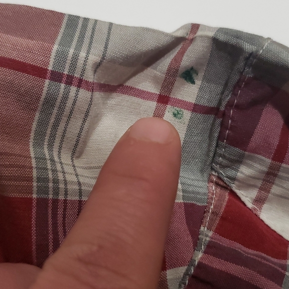 Boys Plaid Collar Button Up Shortsleeve-5/6 - Picture 7 of 9